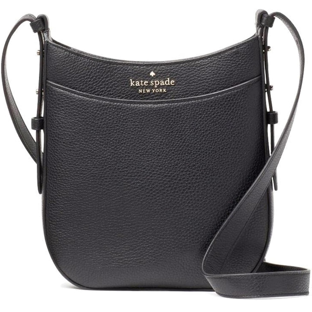 Kate Spade New York Leila Pebbled Leather Crossbody Purse- black
